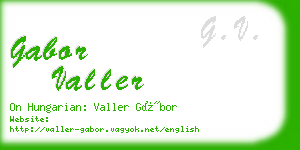 gabor valler business card